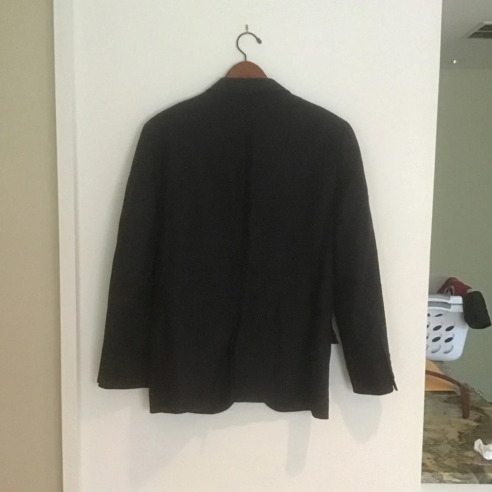 J.Crew Ludlow Jacket 38S 100% Irish Linen Blazer Black Structured 2-Button
